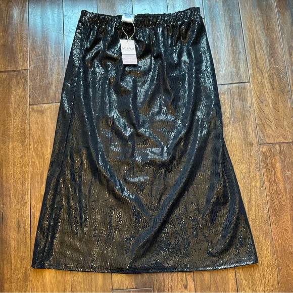 Serra Ladies Black Sequin Skirt NWT - Picture 2 of 7